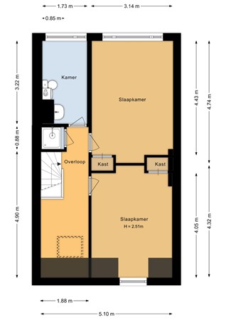 Floorplan - Griftkade 7BS, 3572 TX Utrecht